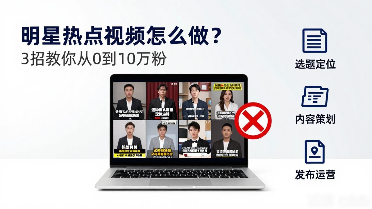 明星热点视频怎么做？3招教你从0到10万粉