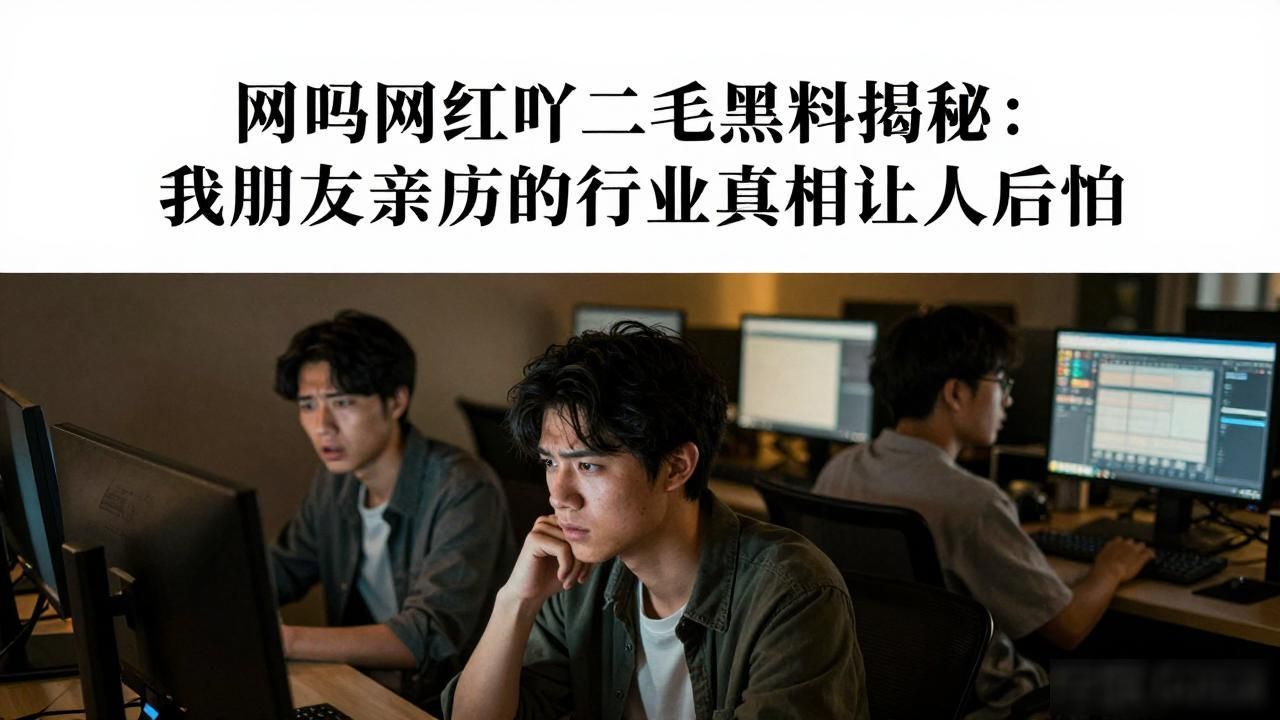 网吧网红吖二毛黑料揭秘：我朋友亲历的行业真相让人后怕