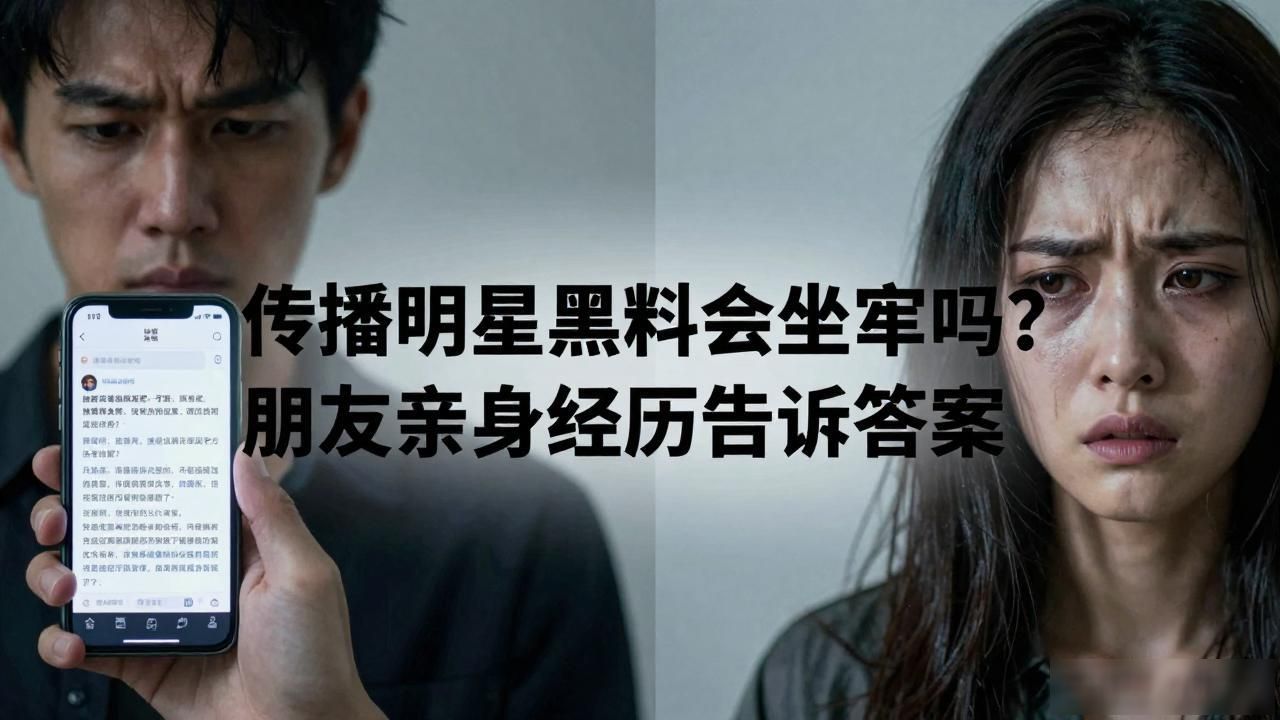 传播明星黑料会坐牢吗？朋友亲身经历告诉你答案